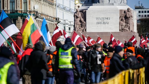 March of the former Latvian legionaries of Waffen SS in Riga - Sputnik International