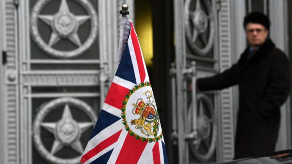 The car of British Ambassador to Russia Laurie Bristow, who was summoned at the Russian Foreign Ministry, near the ministry building The car of British Ambassador to Russia Laurie Bristow, who was summoned at the Russian Foreign Ministry, near the ministry building - Sputnik International