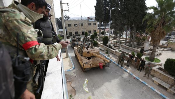 Turkish forces and Free Syrian Army are deployed in Afrin, Syria March 18, 2018 - Sputnik International
