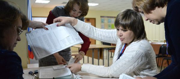 Counting of votes in the Russian presidential elections Counting of votes in the Russian presidential elections - Sputnik International
