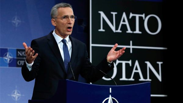 NATO Secretary-General Jens Stoltenberg addresses a news conference at the Alliance headquarters in Brussels, Belgium, March 15, 2018 NATO Secretary-General Jens Stoltenberg addresses a news conference at the Alliance headquarters in Brussels, Belgium, March 15, 2018 - Sputnik International