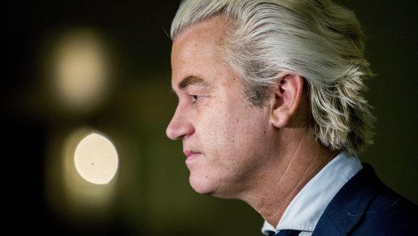 Party for Freedom (PVV) leader Geert Wilders looks on during a press conference after local elections in the Hague - Sputnik International