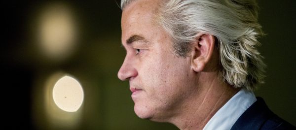 Party for Freedom (PVV) leader Geert Wilders looks on during a press conference after local elections in the Hague Party for Freedom (PVV) leader Geert Wilders looks on during a press conference after local elections in the Hague - Sputnik International