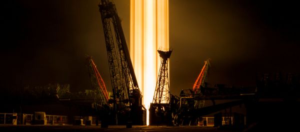 The Soyuz MS-08 spacecraft carrying the crew of astronauts Drew Feustel and Ricky Arnold of the U.S and crewmate Oleg Artemyev of Russia blasts off to the International Space Station (ISS) from the launchpad at the Baikonur Cosmodrome, Kazakhstan The Soyuz MS-08 spacecraft carrying the crew of astronauts Drew Feustel and Ricky Arnold of the U.S and crewmate Oleg Artemyev of Russia blasts off to the International Space Station (ISS) from the launchpad at the Baikonur Cosmodrome, Kazakhstan - Sputnik International
