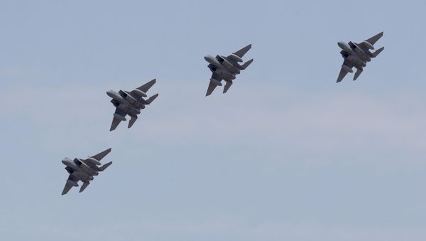 A group of F-15 Eagles. (File) - Sputnik International