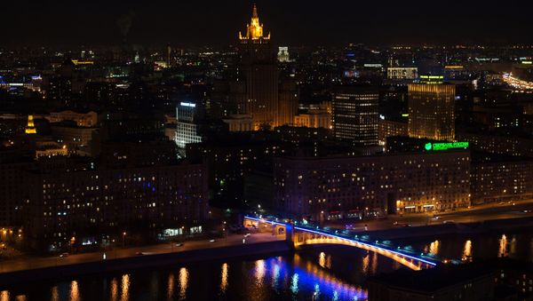 The Foreign Affairs Ministry's buidling before the Earth Hour within which the building's illumination was switched off. - Sputnik International