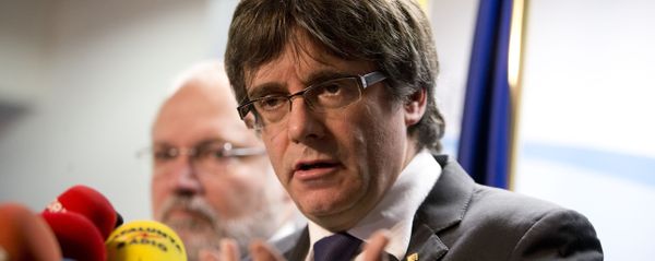 Ousted Catalan leader Carles Puigdemont speaks during a media conference in Brussels on Friday, Dec. 22, 2017 Ousted Catalan leader Carles Puigdemont speaks during a media conference in Brussels on Friday, Dec. 22, 2017 - Sputnik International