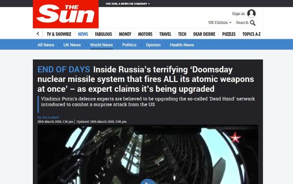 The Sun screengrab - Sputnik International