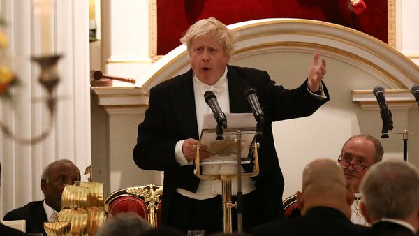 Britain's Foreign Secretary Boris Johnson speaks during a banquet with diplomats at Mansion House in London, Britain - Sputnik International