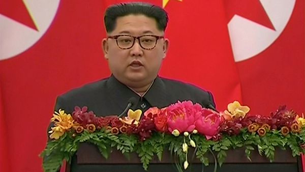 North Korean leader Kim Jong Un speaks during a banquet in Beijing, China North Korean leader Kim Jong Un speaks during a banquet in Beijing, China - Sputnik International