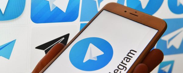 Telegram messenger logo on a tablet screen. (File) - Sputnik International