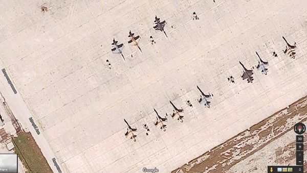 Satellite image of aircraft painted to look like Russian planes at USAF Naval Air Station Key West Satellite image of aircraft painted to look like Russian planes at USAF Naval Air Station Key West - Sputnik International