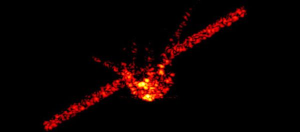 China's falling space station Tiangong-1 can be seen in this radar image from the Fraunhofer Institute for High Frequency Physics and Radar Techniques near Bonn, Germany China's falling space station Tiangong-1 can be seen in this radar image from the Fraunhofer Institute for High Frequency Physics and Radar Techniques near Bonn, Germany - Sputnik International