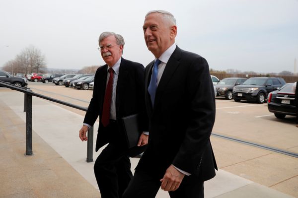 Secretary of Defense James Mattis greets Ambassador John Bolton, President Donald Trump's nominee to be National Security Advisor, as he arrives at the Pentagon in Washington, U.S., March 29, 2018. Secretary of Defense James Mattis greets Ambassador John Bolton, President Donald Trump's nominee to be National Security Advisor, as he arrives at the Pentagon in Washington, U.S., March 29, 2018. - Sputnik International