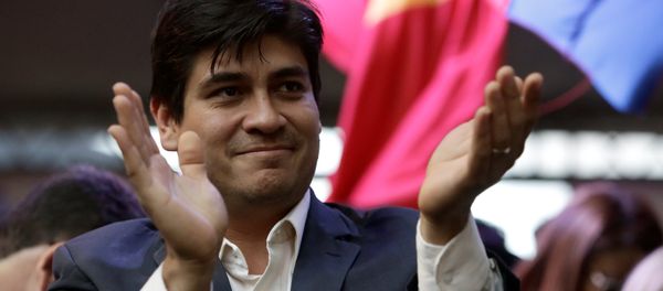 Presidential candidate of the ruling Citizens' Action Party (PAC), Carlos Alvarado Presidential candidate of the ruling Citizens' Action Party (PAC), Carlos Alvarado - Sputnik International