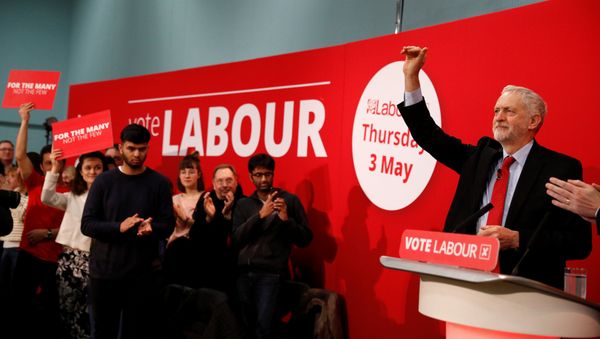 The leader of Britain's opposition Labour Party, Jeremy Corbyn, delivers a speech at the official launch of Labour's local election campaign in Manchester, Britain, March 22, 2018 - Sputnik International