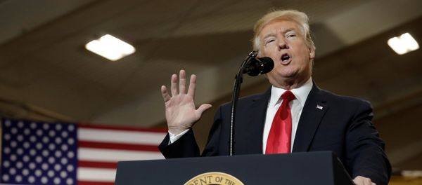 U.S. President Donald Trump delivers remarks on the Infrastructure Initiative at the Local 18 Richfield Training Site in Richfield, Ohio, U.S., March 29, 2018 - Sputnik International
