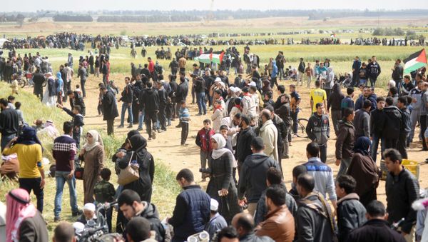 Palestinians' Mass Protests on Gaza Border in Pictures - Sputnik International