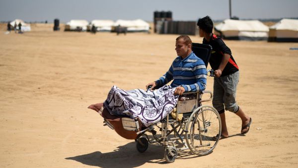 Palestinians' Mass Protests on Gaza Border in Pictures Palestinians' Mass Protests on Gaza Border in Pictures - Sputnik International