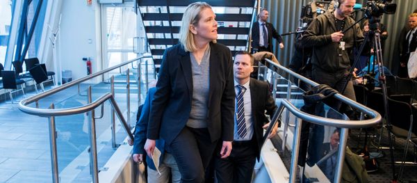 Norway's Justice Minister Sylvi Listhaug announces her resignation in Oslo, Norway, March 20, 2018 - Sputnik International