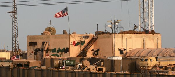 A picture taken on April 2, 2018 shows a general view of a US military base in the al-Asaliyah village, between the city of Aleppo and the northern town of Manbij - Sputnik International