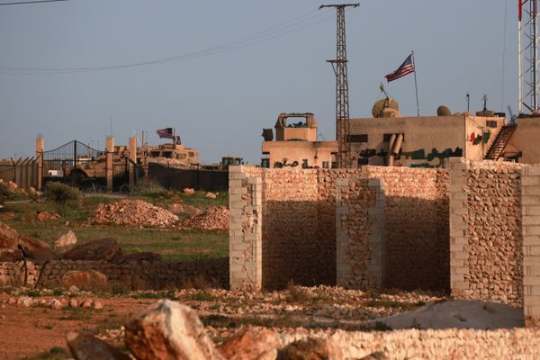A picture taken on April 2, 2018 shows a general view of a US military base in the al-Asaliyah village, between the Syrian city of Aleppo and the northern town of Manbij - Sputnik International