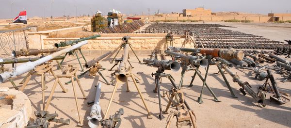 (File) A picture taken on November 5, 2017, shows weapons reportedly seized by Syrian government forces during a military operation against Islamic State (IS) group jihadists in the eastern city of Deir Ezzor (File) A picture taken on November 5, 2017, shows weapons reportedly seized by Syrian government forces during a military operation against Islamic State (IS) group jihadists in the eastern city of Deir Ezzor - Sputnik International