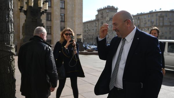 Israeli Ambassador to Russia Gary Koren near the Russian Foreign Ministry building Israeli Ambassador to Russia Gary Koren near the Russian Foreign Ministry building - Sputnik International