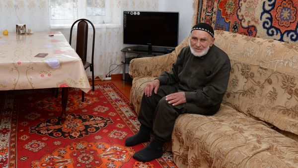 Centenarian Appaz Illiyev at home in the village of Guli, Dzheirakhsky district, Ingushetia. (File) - Sputnik International