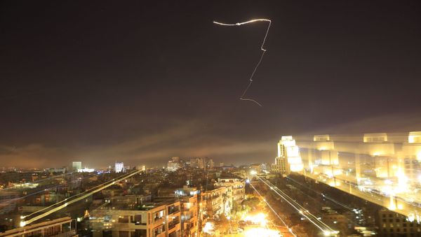 Damascus is seen as the U.S. launches an attack on Syria targeting different parts of the capital early Saturday, April 14, 2018 Damascus is seen as the U.S. launches an attack on Syria targeting different parts of the capital early Saturday, April 14, 2018 - Sputnik International