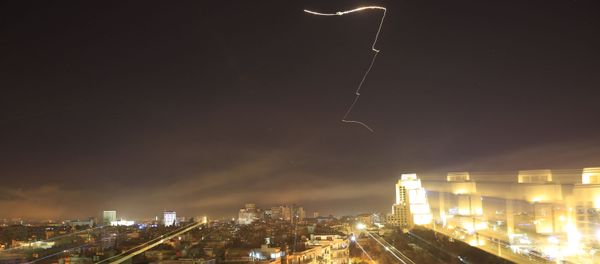Damascus is seen as the U.S. launches an attack on Syria targeting different parts of the capital early Saturday, April 14, 2018 Damascus is seen as the U.S. launches an attack on Syria targeting different parts of the capital early Saturday, April 14, 2018 - Sputnik International