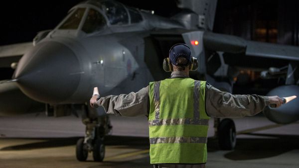 An RAF Tornado taxis into its hangar in Akrotiri, Cyprus April 14, 2018, after completing its mission An RAF Tornado taxis into its hangar in Akrotiri, Cyprus April 14, 2018, after completing its mission - Sputnik International