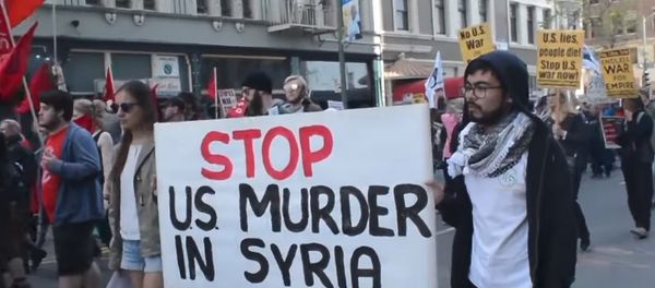 'Hands Off Syria:' Rally Against Strikes On Syria Held In US - Sputnik International