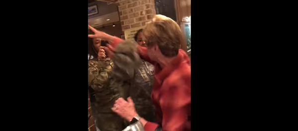 Judy Tucker Altercation with Soldiers - Sputnik International