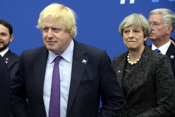 British Foreign Secretary Boris Johnson, left and Britain's Prime Minister Theresa May arrive for a meeting during the NATO summit of heads of state and government, at the NATO headquarters, in Brussels on Thursday, May 25, 2017 British Foreign Secretary Boris Johnson, left and Britain's Prime Minister Theresa May arrive for a meeting during the NATO summit of heads of state and government, at the NATO headquarters, in Brussels on Thursday, May 25, 2017 - Sputnik International