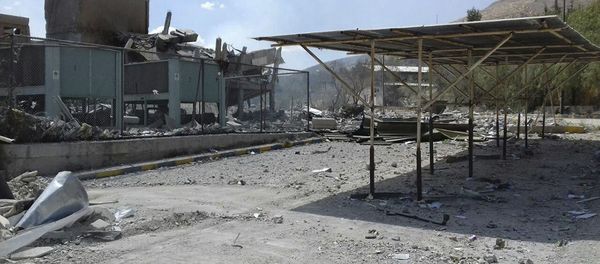 Damage of the Syrian Scientific Research Center which was attacked by U.S., British and French military strikes to punish President Bashar Assad for suspected chemical attack against civilians, in Barzeh, near Damascus, Syria Damage of the Syrian Scientific Research Center which was attacked by U.S., British and French military strikes to punish President Bashar Assad for suspected chemical attack against civilians, in Barzeh, near Damascus, Syria - Sputnik International