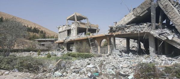 Barzah Research and Development Center after being struck by U.S. and coalition operations in Damascus, Syria - Sputnik International