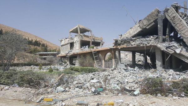 Barzah Research and Development Center after being struck by U.S. and coalition operations in Damascus, Syria - Sputnik International