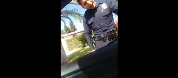 California’s West Covina Police Department landed in hot water after an officer was recorded snatching a woman's phone during a traffic stop. - Sputnik International