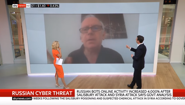 Twitter user @Ian56789, an accused Russian bot, responds to the British government's claims on Sky News. Twitter user @Ian56789, an accused Russian bot, responds to the British government's claims on Sky News. - Sputnik International