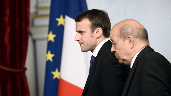 Emmanuel Macron (L) and Jean-Yves Le Drian, file photo. Emmanuel Macron (L) and Jean-Yves Le Drian, file photo. - Sputnik International