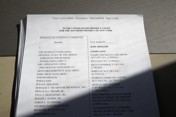 A lawsuit that was filed by the Democratic National Committee is photographed Friday, April 20, 2018, in Washington A lawsuit that was filed by the Democratic National Committee is photographed Friday, April 20, 2018, in Washington - Sputnik International