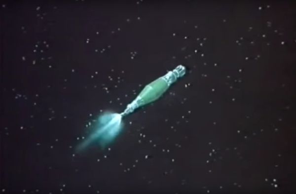 Screenshot from a Soviet educational film on nuclear-powered rocket engines for use by spacecraft. - Sputnik International