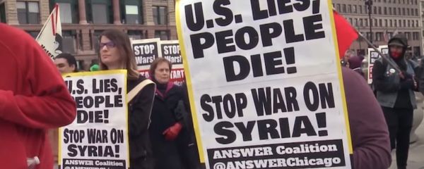 US: Chicago Residents Protest Against US-Led Coalition Strikes in Syria - Sputnik International