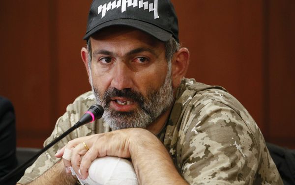 Armenian opposition leader Nikol Pashinyan speaks during a news conference in Yerevan, Armenia April 24, 2018 - Sputnik International