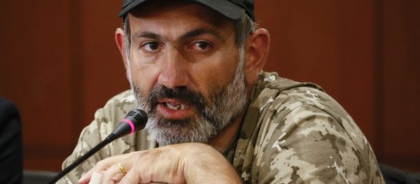 Armenian opposition leader Nikol Pashinyan speaks during a news conference in Yerevan, Armenia April 24, 2018 Armenian opposition leader Nikol Pashinyan speaks during a news conference in Yerevan, Armenia April 24, 2018 - Sputnik International