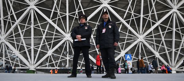 Security officers before the start of the first official match at the stadium Volgograd Arena Security officers before the start of the first official match at the stadium Volgograd Arena - Sputnik International