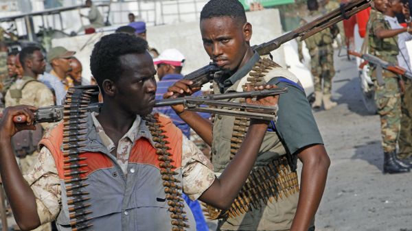 (File) Somali soldiers secure the scene of a car bomb explosion near the parliament building in the capital Mogadishu, Somalia Sunday, March 25, 2018 - Sputnik International