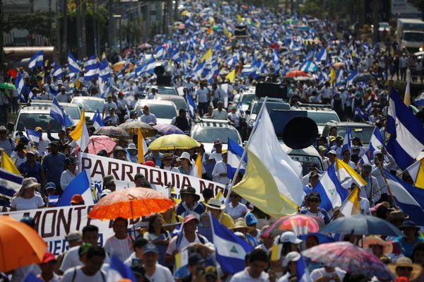 People take part in a protest march to demand an end to violence in Managua, Nicaragua, April 28, 2018 People take part in a protest march to demand an end to violence in Managua, Nicaragua, April 28, 2018 - Sputnik International