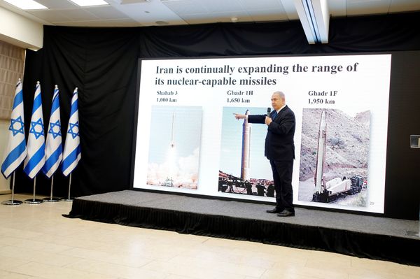 Israeli Prime minister Benjamin Netanyahu speaks during a news conference at the Ministry of Defence in Tel Aviv, Israel, April 30, 2018 Israeli Prime minister Benjamin Netanyahu speaks during a news conference at the Ministry of Defence in Tel Aviv, Israel, April 30, 2018 - Sputnik International